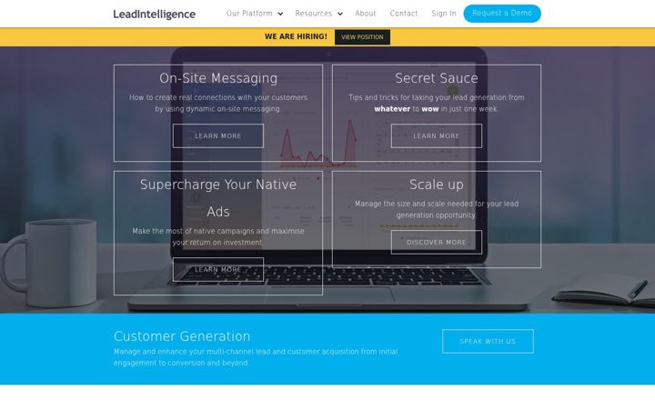 Screenshot of leadintel.io