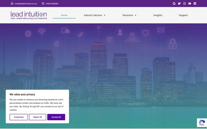 Screenshot of leadintuition.co.uk