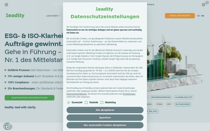 Screenshot of leadity.de
