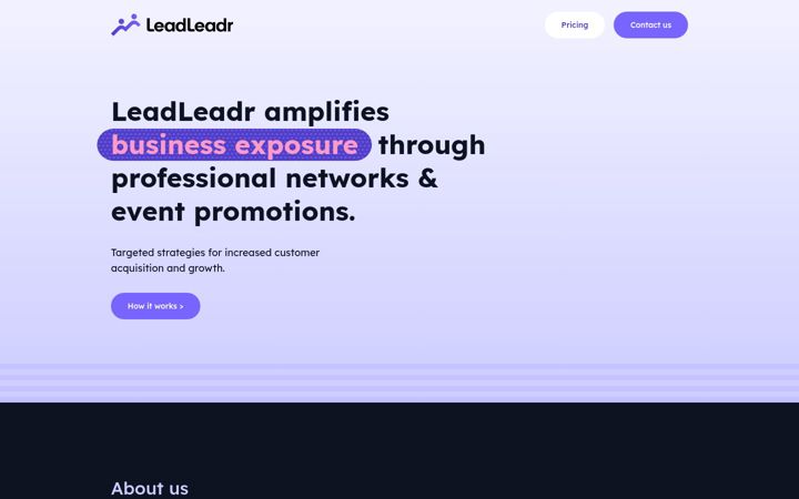 Screenshot of leadleadr.co.uk
