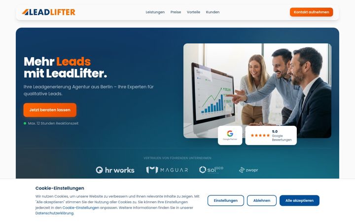 Screenshot of leadlifter.de