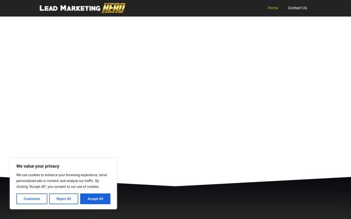 Screenshot of leadmarketinghero.com