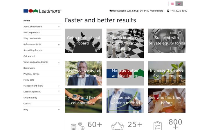 Screenshot of leadmore.dk