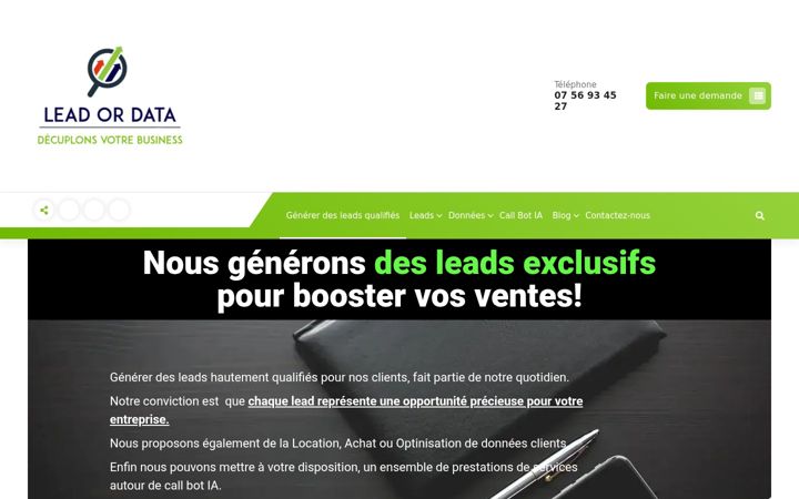 Screenshot of leadordata.fr