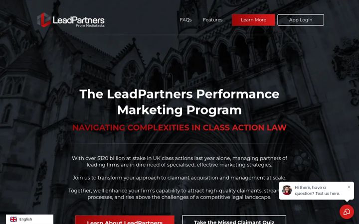 Screenshot of leadpartners.business