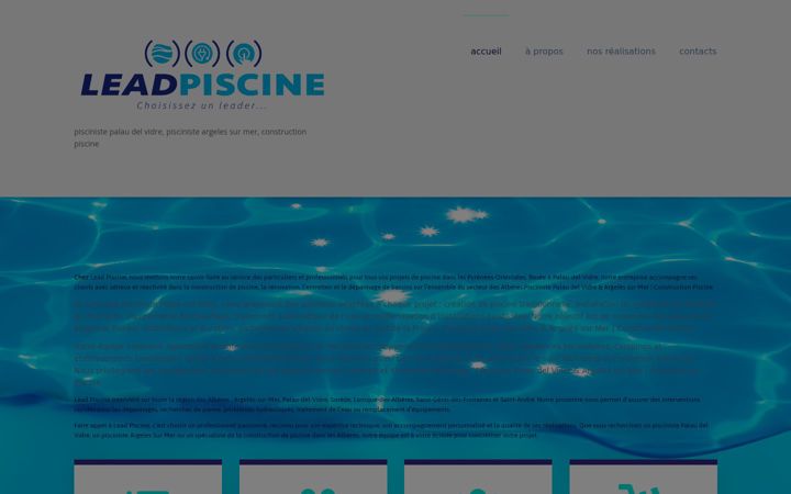 Screenshot of leadpiscine.fr