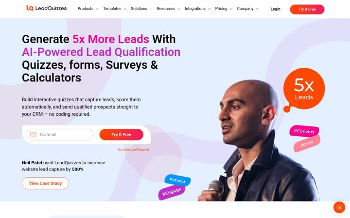 Ekrānuzņēmums no leadquizzes.com
