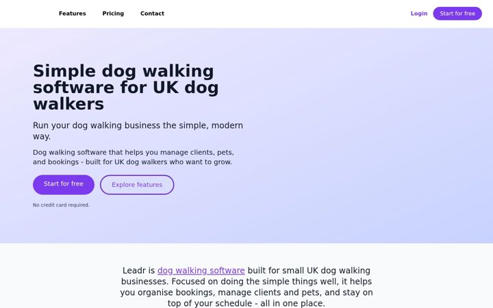 Screenshot of leadrapp.co.uk