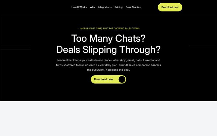 Screenshot of leadrealizer.com