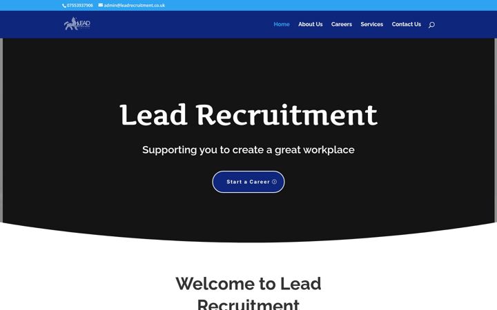 Screenshot of leadrecruitment.co.uk