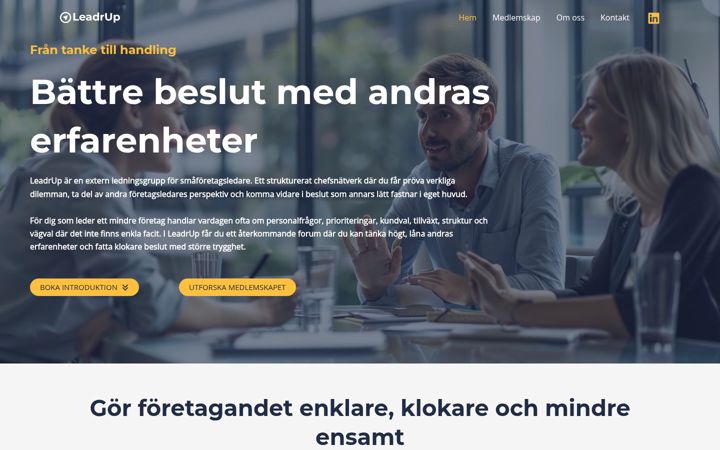 Screenshot of leadrup.se
