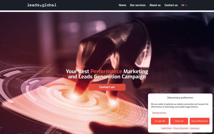 Screenshot of leads.global