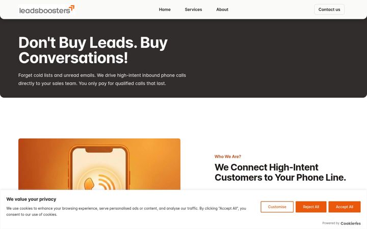 Screenshot of leadsboosters.net