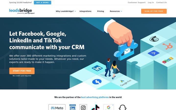 Zrzut ekranu leadsbridge.com