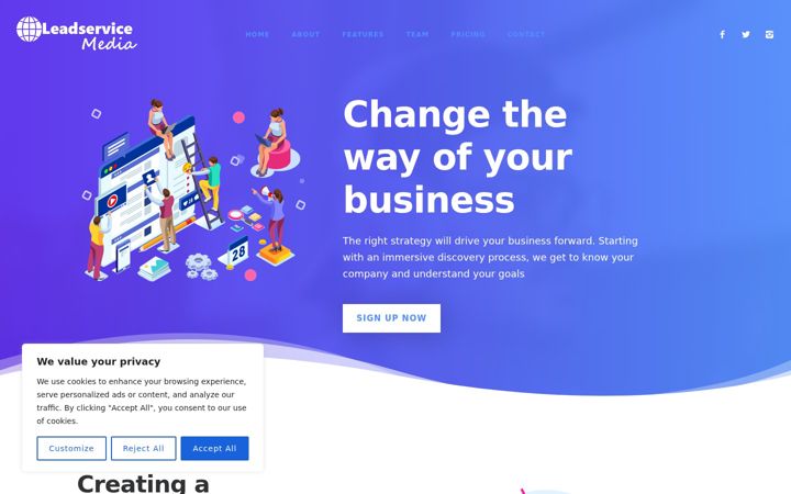 Screenshot of leadservice-media.com