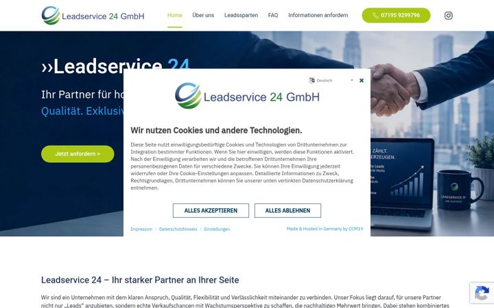 Screenshot of leadservice24.de