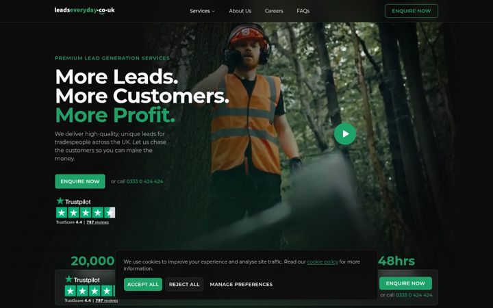 Screenshot of leadseveryday.co.uk