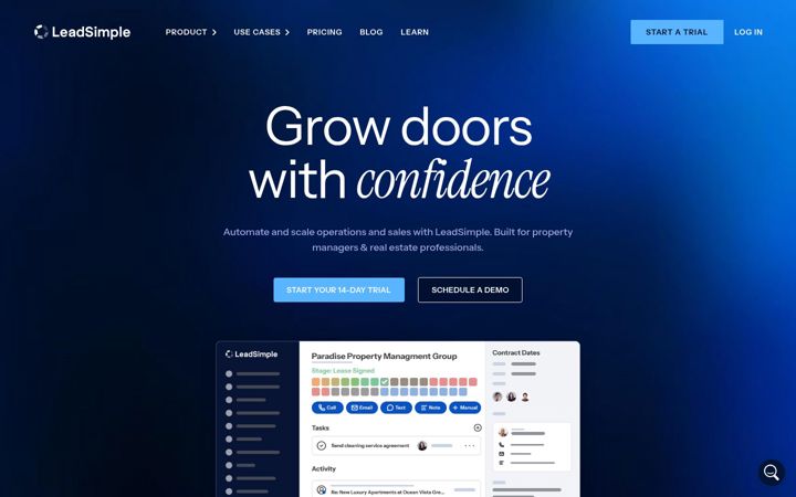 Screenshot of leadsimple.com