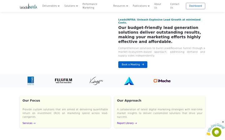 Screenshot of leadsinfra.com