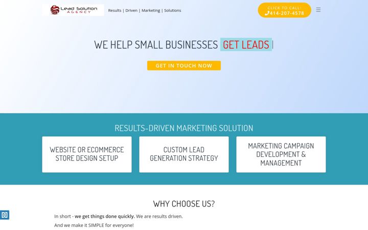 Screenshot of leadsolutionagency.com