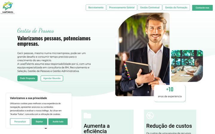 Screenshot of leadtalents.pt