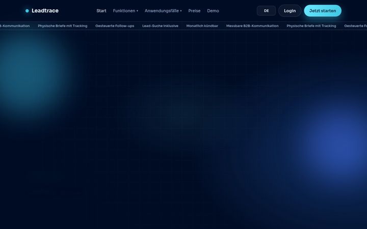 Képernyőkép: leadtrace.app