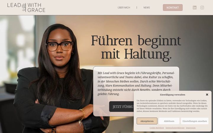 Screenshot of leadwithgrace.de