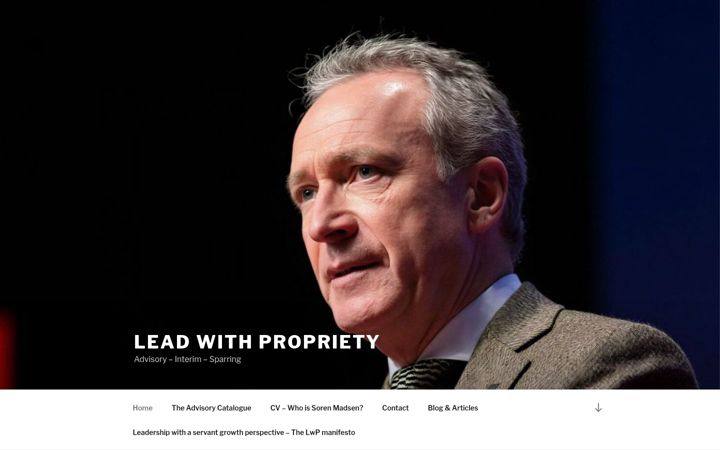 Screenshot of leadwithpropriety.dk
