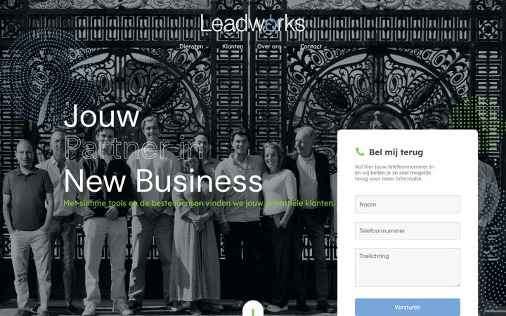 Screenshot of leadworks.nl
