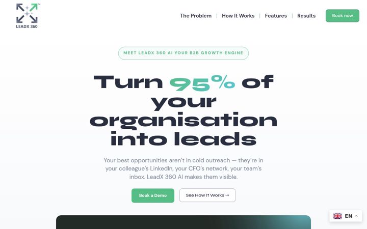 Screenshot of leadx360.com