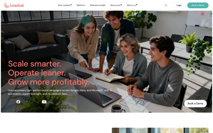Screenshot of leadzai.com