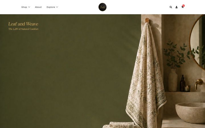Screenshot of leafandweave.com