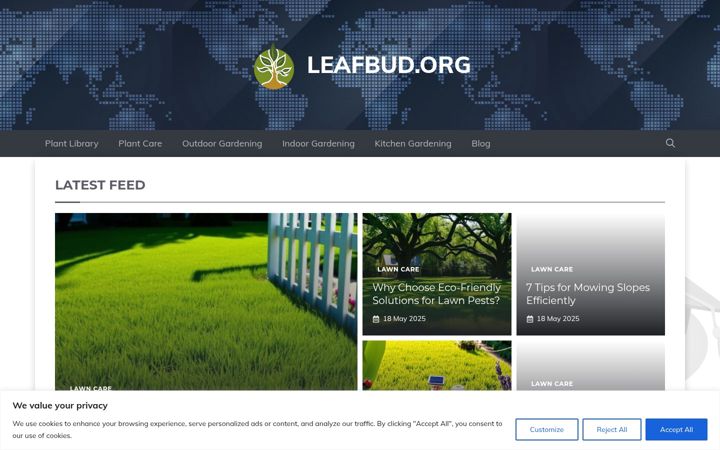 Screenshot of leafbud.org