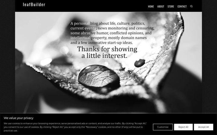 Screenshot of leafbuilder.net