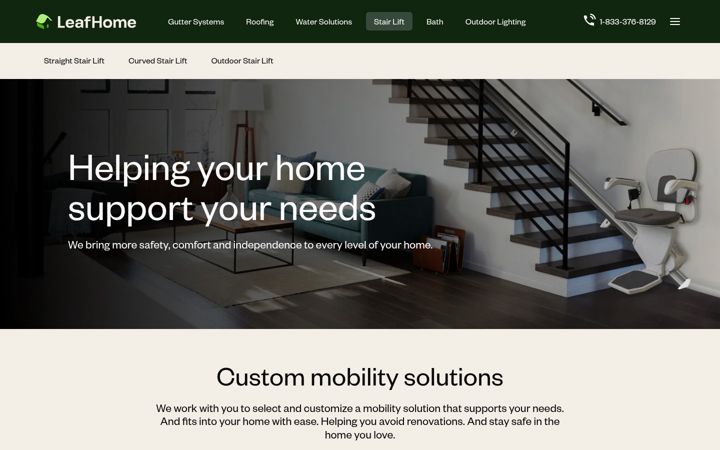 Screenshot of leafhomesafetysolutions.com