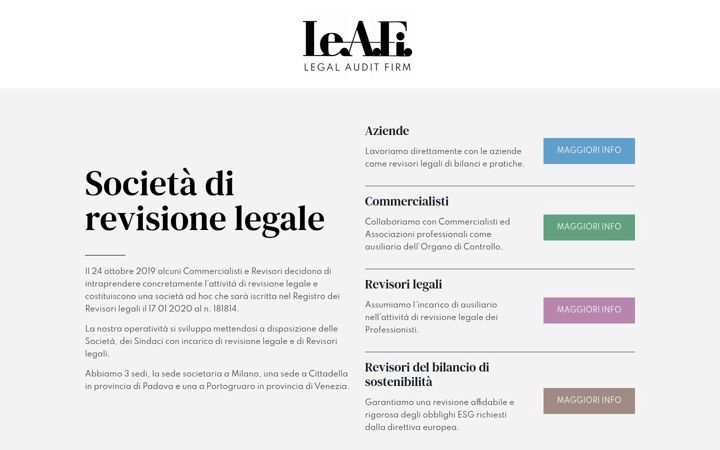 Screenshot of leafi.it