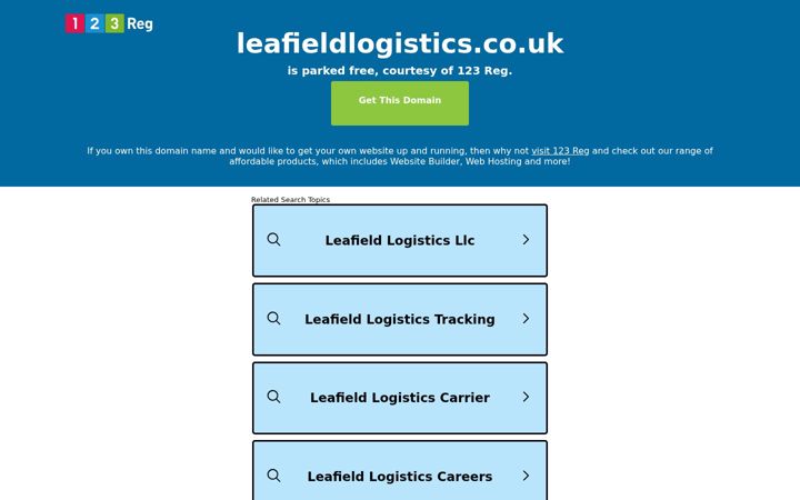 Screenshot of leafieldlogistics.co.uk