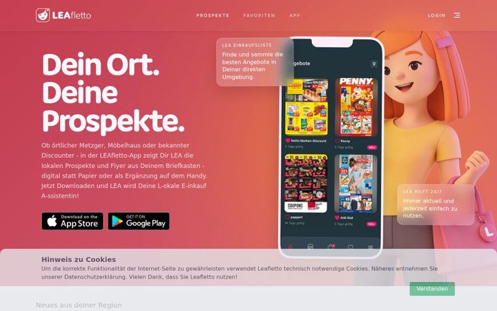 Screenshot of leafletto.de