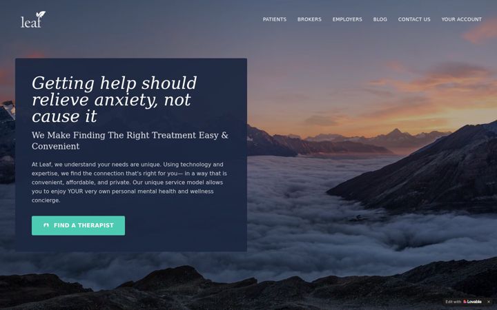 Screenshot of leafmentalhealth.com