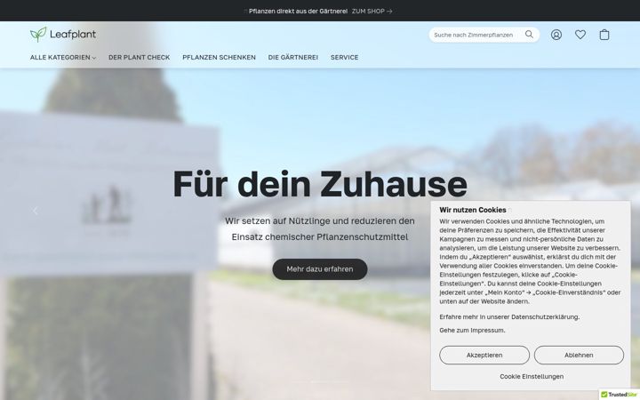 Screenshot of leafplant.de