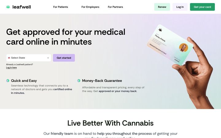 Screenshot of leafwell.com