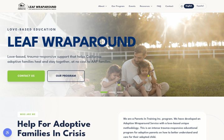 Screenshot of leafwraparound.com