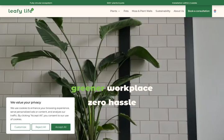 Screenshot of leafy-life.com