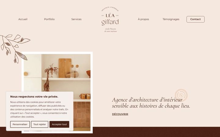 Screenshot of leagiffard-architecture.com