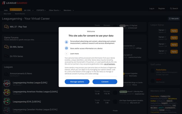 Screenshot of leaguegaming.com