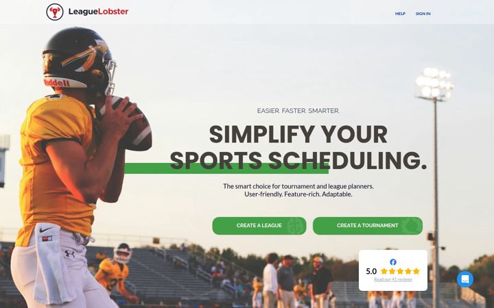 Screenshot of leaguelobster.com