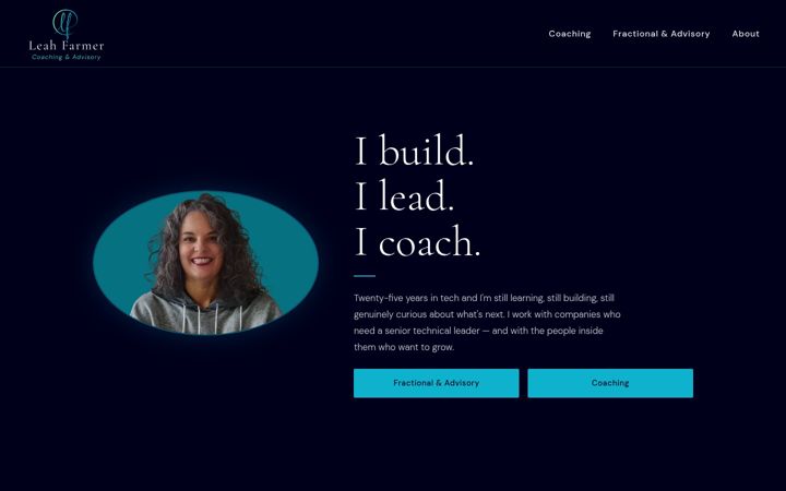 Screenshot of leahfarmer.com