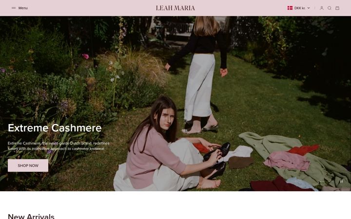 Screenshot of leahmaria.dk