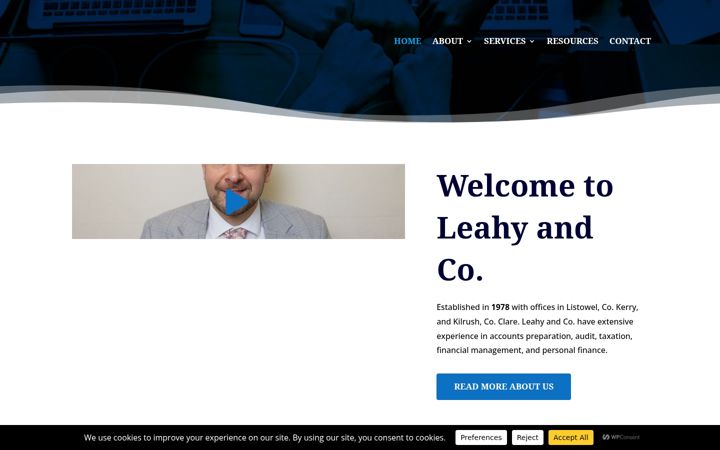 Screenshot of leahyandco.com