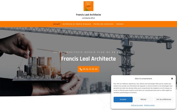 Screenshot of leal-architecte.fr